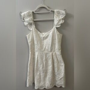 Steve Madden White Lace Sleeveless Dress